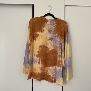 Free People. Size small. Orange, purple and yellow tie-dye.
